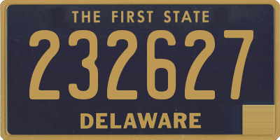 DE license plate 232627
