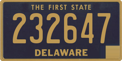 DE license plate 232647