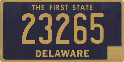 DE license plate 23265