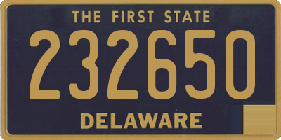 DE license plate 232650