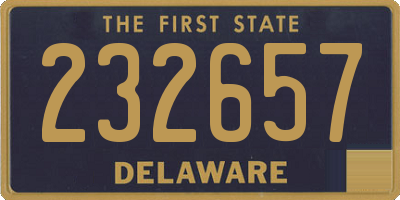 DE license plate 232657