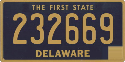 DE license plate 232669