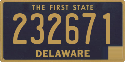 DE license plate 232671