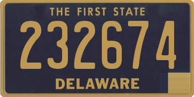 DE license plate 232674