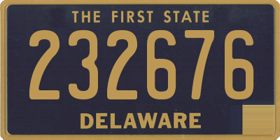 DE license plate 232676
