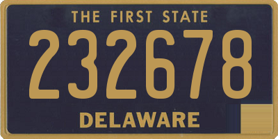 DE license plate 232678