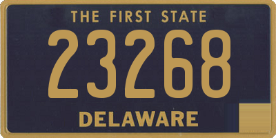 DE license plate 23268