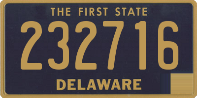 DE license plate 232716