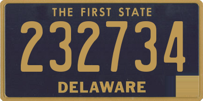 DE license plate 232734