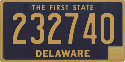 DE license plate 232740