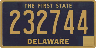 DE license plate 232744