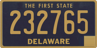 DE license plate 232765