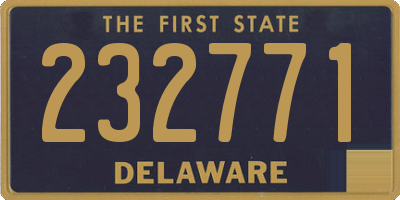DE license plate 232771