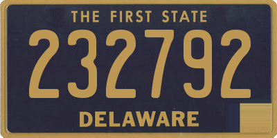 DE license plate 232792