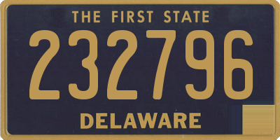 DE license plate 232796