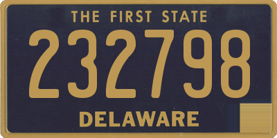 DE license plate 232798