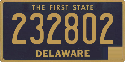 DE license plate 232802