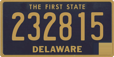 DE license plate 232815