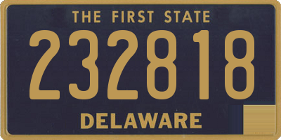 DE license plate 232818