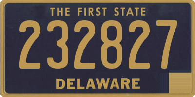 DE license plate 232827