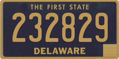 DE license plate 232829