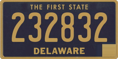 DE license plate 232832