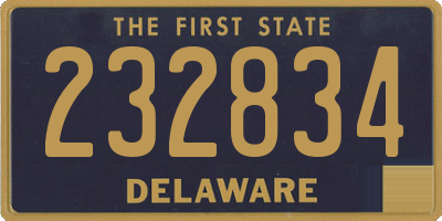 DE license plate 232834