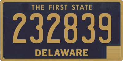 DE license plate 232839