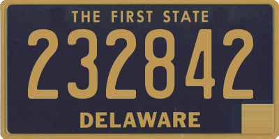 DE license plate 232842