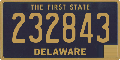 DE license plate 232843