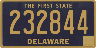 DE license plate 232844