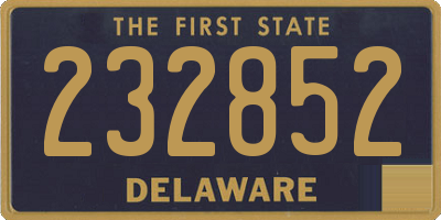 DE license plate 232852