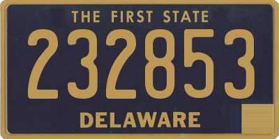 DE license plate 232853