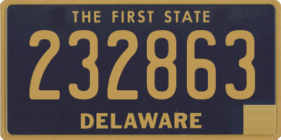 DE license plate 232863