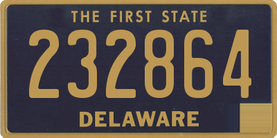 DE license plate 232864
