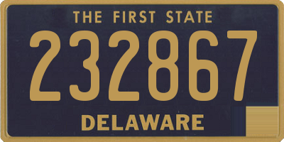 DE license plate 232867