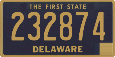 DE license plate 232874