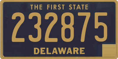 DE license plate 232875
