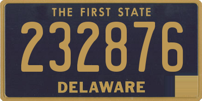 DE license plate 232876