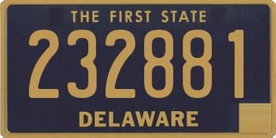 DE license plate 232881