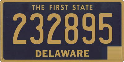 DE license plate 232895