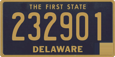 DE license plate 232901