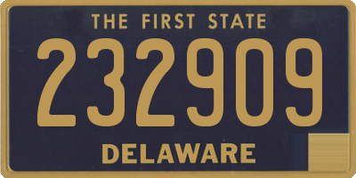 DE license plate 232909