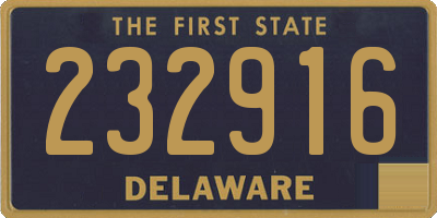 DE license plate 232916