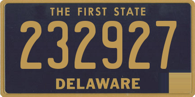 DE license plate 232927