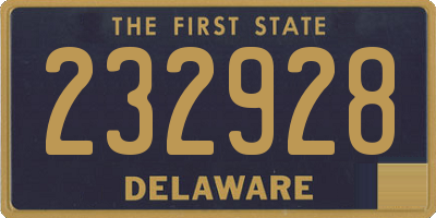 DE license plate 232928