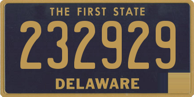 DE license plate 232929