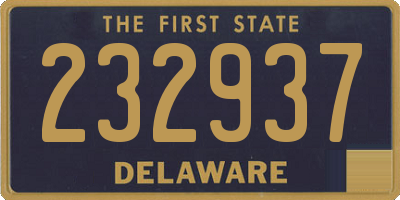 DE license plate 232937