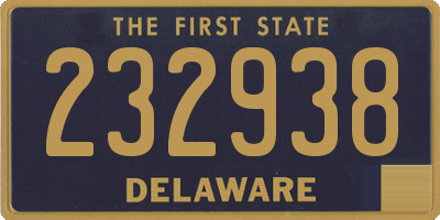 DE license plate 232938
