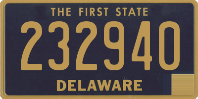 DE license plate 232940